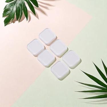 Imagem de 6 peças de para-choques de porta de armário de silicone, protetores de armário quadrados 4x4x1 cm batentes de porta de armário protetores de parede para armários gavetas cadeira de porta