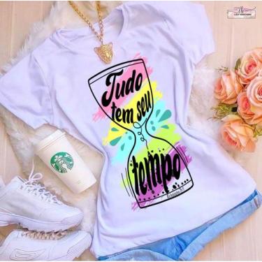 Imagem de Blusa T-shirt Camiseta Feminina Estampada -Evangelica- Várias Estampas