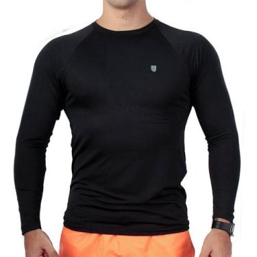 Imagem de Camisa Térmica Masculina UV Segunda Pele Protação Solar 50+ Manga Long