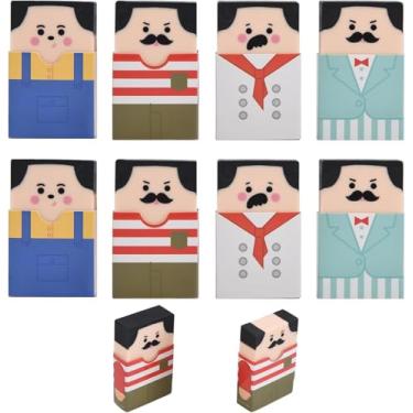 Imagem de Kit de Borrachas Divertidas com Personagem Careca, 24 Unidades, Borracha Escolar Homem Careca Calvo Fofo Criativa Calvinho Borrachas Carequinha, Material Escolar