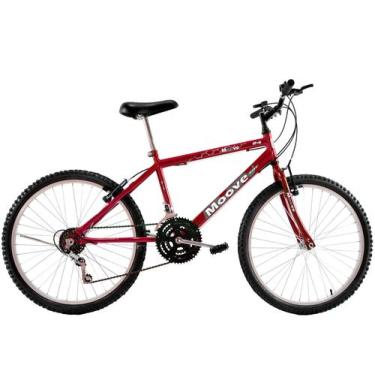 Imagem de Bicicleta Aro 24 Masculina Menino 18 Marchas Vermelha - Moove