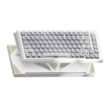 Imagem de DrunkDeer A75 Ultra Rapid Trigger HE Keyboard, Esports Gaming Keyboard, Magnetic Switch - Adjustable Actuation - 0.01mm, RT Plus, RT Match - 75%, 8K Hz，ANSI，PC Keycaps，White - Qian Switch
