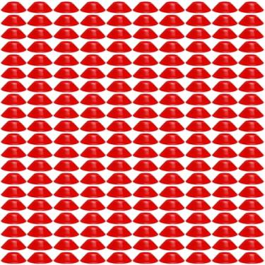 Imagem de wlilupah 100 Pçs Mini Cones de Futebol para Agilidade Esportiva Disco Cones Treinamento para Exercícios de Agilidade Esportes Futebol Basquete Futebol Basquetebol Exercícios (Vermelho)