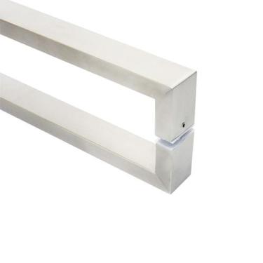 Imagem de Puxador Inox Porta Pivotante Square 62cm Madeira Vidro - DECORPLACE