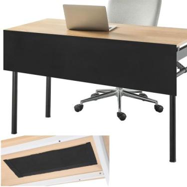 Imagem de Panel de privacidad y red organizadora de cables para debajo del escri