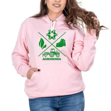 Imagem de Blusa Moletom Feminina Agronomia Bolso Canguru Conforto - Campero, Ros