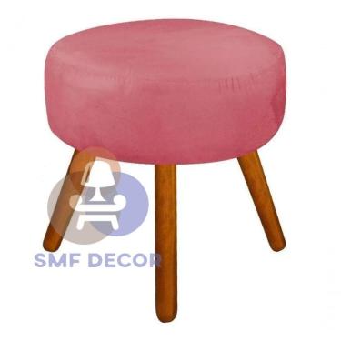 Imagem de Puff Redondo Pés Palito Rosê