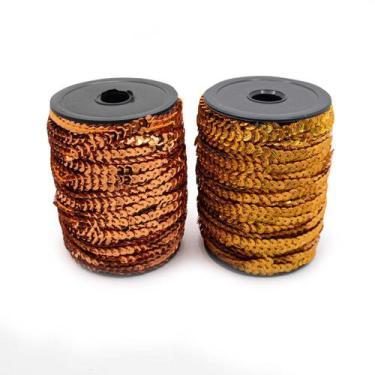 Imagem de Fio Trançado Lantejoula 6mm 50 Metros Carnaval Escolha a Cor - Macall,