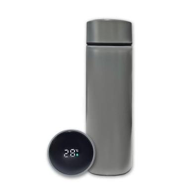 Imagem de Garrafa Térmica Aço Inox Com Termômetro Digital Led 500Ml Ci