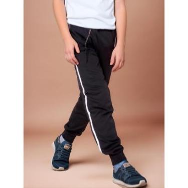Imagem de Calça Jogger Infantil Popular Tactel Leve Escola Uniforme Casual Dia a Dia-Masculino