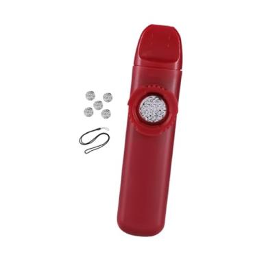 Imagem de JunZheHub Kazoo com Tom Ajustável, Brinquedo Musical para Acompanhamento Musical, Fácil de Aprender, com 5 Membranas Adicionais E Alça para Transporte em Ambien, vermelho
