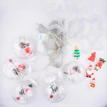 Imagem de Cordão LED Pisca-Pisca Estrelas Globo Branco Quente – Decoração Encantadora e Aconchegante!