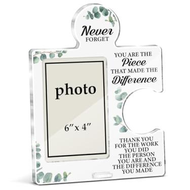 Imagem de XFFJGVR Porta-retrato Thank You Appreciation Gifts para mentor, professor, enfermeira, presente de aposentadoria, presente de aposentadoria para colega de trabalho e chefe, porta-retratos de acrílico