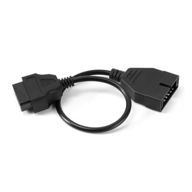 Imagem de CyperFair Cabo de scanner OBD1, adaptador GM OBD1 para OBD2 de 12 pinos para 16 pinos, ferramenta de substituição de conector de extensão de diagnóstico, leitor de código para veículos GM (preto)