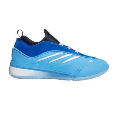 Imagem de adidas Tênis de basquete feminino Dame 9, Blue Burst/Branco/Tinta aurora, 34/35 BR