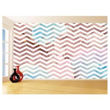 Imagem de Papel De Parede 3D Sala Chevron Zig Zag Listras 3,5M Zig113 - Você Dec