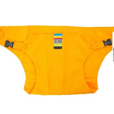 Imagem de Cinto de Alimentação Infantil Portátil para Cadeira, Poliéster, Amarelo, Segurança para Bebê, Acima de 6 Meses, 48x50cm