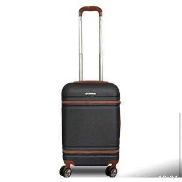 Imagem de Mala De Viagem De Bordo P- 10kg Em Abs Com Rodinhas 360º Removíveis E Leve - Padrão Anac - Qualis Preto Mb001