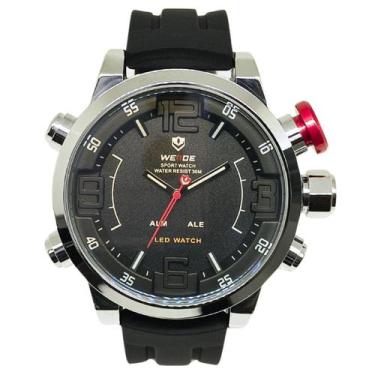 Imagem de Relógio Masculino Weide Analógico WH-5210 Preto e Prata