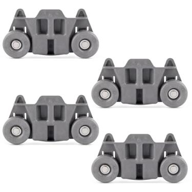 Imagem de 4 peças de rodas de lava-louças para Kitchenaid, rack inferior para peças de reposição e acessórios de lava-louças compatíveis com W10195420 AP5983730 PS11722152