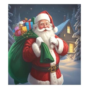 Imagem de SEHANY Capa magnética de Papai Noel para lava-louças, adesivos magnéticos para decoração de Natal antiarranhões para painel de geladeira e lava-louças, decoração de Natal de cozinha doméstica 58 x 66