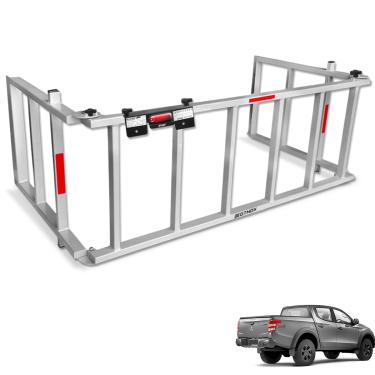 Imagem de Extensor De Caçamba L200 Triton Sport 2017 a 2025 Rampa Prata Reforçado 350kg