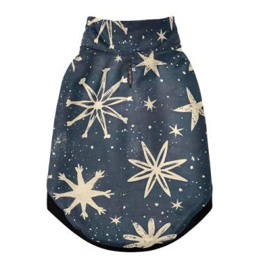 Imagem de SEHANY Casaco de Natal Flocos de Neve para Cães Pequenos, Super Quente À Prova de Vento, Jaqueta de Inverno Macia e Confortável para Clima de Neve Fria com Orifício de Coleira para Animais de