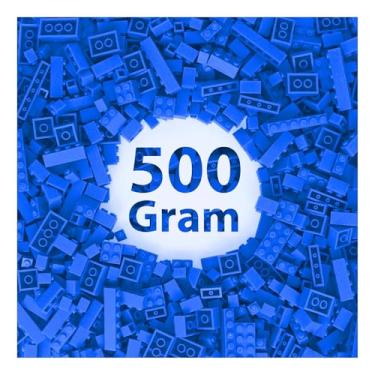 Imagem de Carlerait Tijolos de construção azuis escuros a granel, blocos de construção clássicos compatíveis com todas as principais marcas