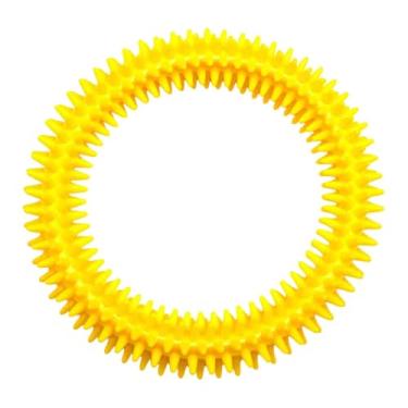 Imagem de Dynwave Anel sensorial com pontas, brinquedo antiestresse, pulseira antiestresse, massagem sensorial para o desenvolvimento de crianças, adultos e, Amarelo