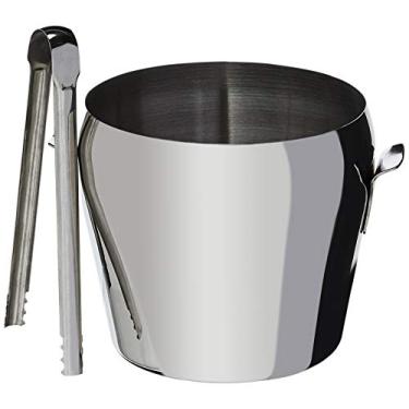 Imagem de Balde para Gelo com Pinça, 2 Peças, 1.5 litros, Inox, Euro Home