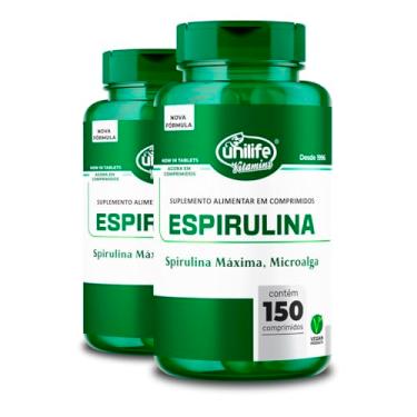 Imagem de Kit 2 Espirulina Unilife 150 Comprimidos 1000mg