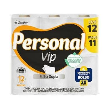 Imagem de Papel Higiênico Personal Vip Neutro Folha Dupla Leve 12 Pague 11 Unidades