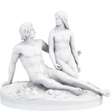 Imagem de Estátua Adão e Eva Antes da Queda - Cenas da Bíblia (Cor Mármore)