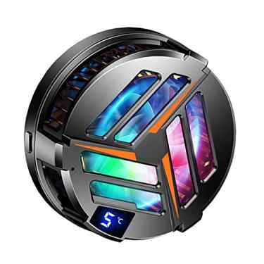Imagem de Cocoarm Ventilador de Resfriamento para Celular Cooler para Telefone para Jogos, Radiador para Celular Com Absorção Magnética Semiconductors, Refrigeração Dual Core, Design Com Redução