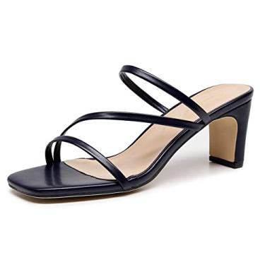 Imagem de VenusCelia Sandália feminina Funky Pump com salto alto, Azul marino, 40