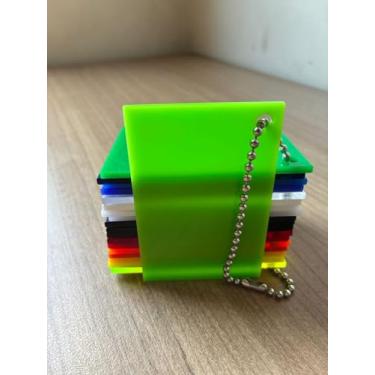 Imagem de Chapa de Acrílico Verde Limão 4mm (50x50cm) Placa Leitosa Premium Translucida Cast Virgem 100 por cento de Pureza | 0,5x0,5m | Comunicação Visual | Dobrável | Corte a Laser | 500x500mm