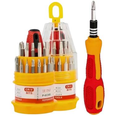 Imagem de Kit Chave de Precisão 30 em 1 Mini Ferramentas Fenda Torx Allen Estrela, Estojo Compacto Para Conserto Manutenção De Celulares Notebooks Relógios Óculos e Tablet