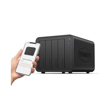 Imagem de TERRAMASTER Armazenamento NAS de 2/4 baias – CPU Intel x86 Quad-Core, 4 GB de RAM, LAN de 2,5 GbE, servidor multimídia de armazenamento conectado à rede para usuários domésticos (sem disco) (4