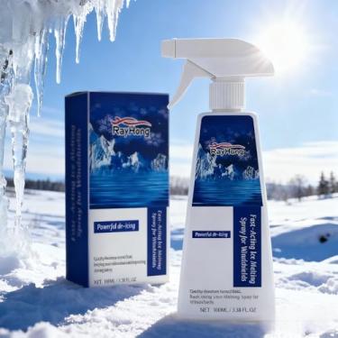 Imagem de Diaxbest Rayhong Spray de descongelamento para para-brisas - Removedor rápido de gelo e gelo com inibidor de corrosão, álcool isopropílico, acessório de carro de inverno (sem arranhões