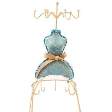 Imagem de ZJchao Suporte de Exibição de Jóias, Suporte de Rack de Jóias de Resina Elegante Requintado Com Tecido Macio para Exibição de Janela de Loja Em Casa (Rack de ferro)