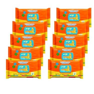 Imagem de Kit C/10 Lenços Umedecidos Natural Baby 100un Cada Evergreen