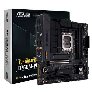 Imagem de Placa Mãe Asus Tuf Gaming B760M PLus WIFI D4, Intel LGA1700, DDR4, Micro-ATX, Chipset Intel B760, WIFI