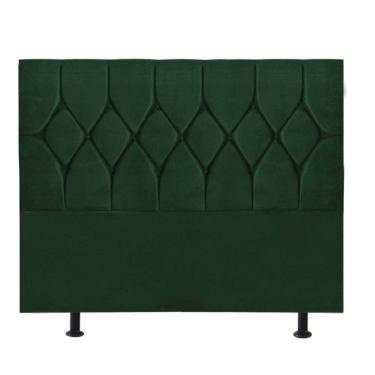 Imagem de Cabeceira Estofada Cama Box King 195cm Istambul Suede Verde- Mabe Magazine