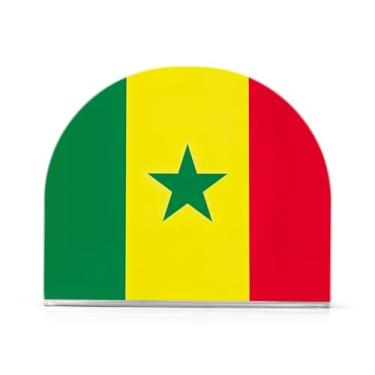 Imagem de Dispensador de guardanapos com bandeira do Senegal, porta-guardanapos de acrílico para mesas, suporte de guardanapo vertical para jantar cozinha restaurante decoração de casa acessórios de bar