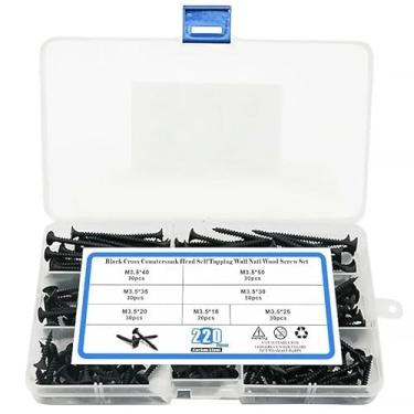 Imagem de Parafusos em caixa versáteis de aço carbono sortido parafusos de metal para projetos vêm em um recipiente de armazenamento de fácil acesso, ideal para montagem de móveis de bricolage e construção e