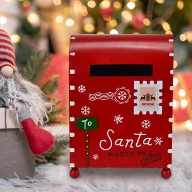 Imagem de Caixa De Correio Decorativa De Metal Para Natal, Festas De Fim De Ano,