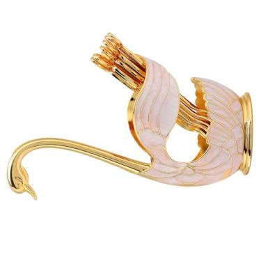 Imagem de Naroote Conjunto de Suporte de Colher de Frutas Preciso Estilo Europeu Colher de Cisne Elegante Talheres Decorativos para Ornamentos Domésticos (Ouro Branco)