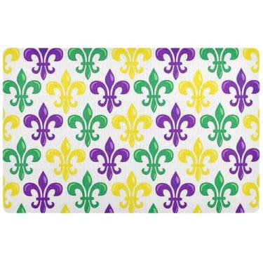 Imagem de TSENQUE Tapete de porta engraçado de carnaval de carnaval personalizado para cães grandes, tapetes de entrada, tapetes de entrada laváveis internos para dentro de casa, 81 cm x 50 cm