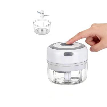 Imagem de Mini cortador de alho elétrico de 100 ml, processador de alimentos pequeno para vegetais