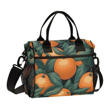 Imagem de GAIGEO Lancheira para adultos com isolamento laranja, bolsa ajustável, lancheira escolar, M